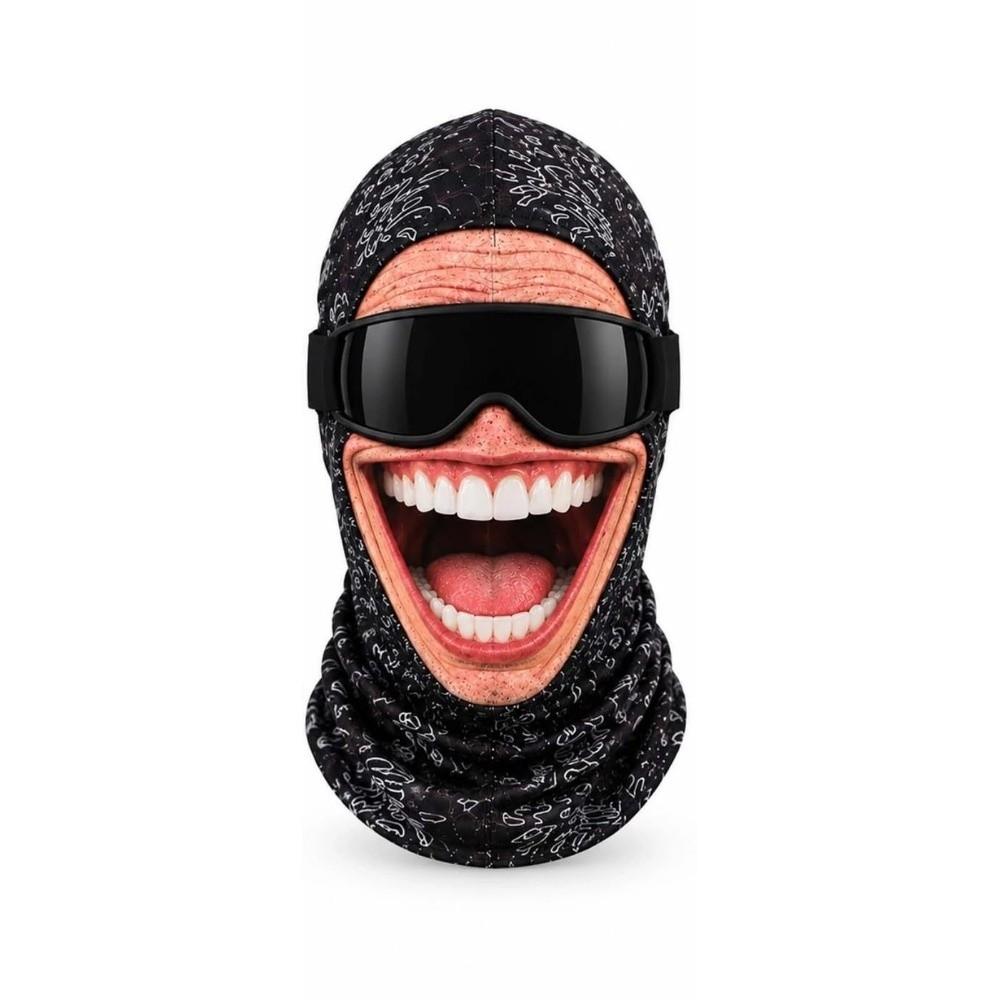 3D Tištěná Vtipná Žertovná Maska Vtipná Nákrčník Kapuce Vložka do Helmy Maska na Jízdu na Motocyklu Halloweenská Párty