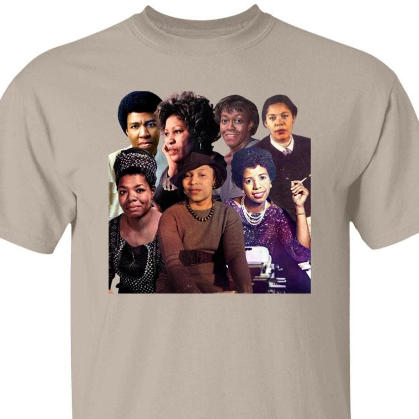 Celebrate Black History Month with Empowering Female Writers T shirt, Zora Neale Hurston, Toni Morrison, Octavia Butler, Maya Angelou 2XL