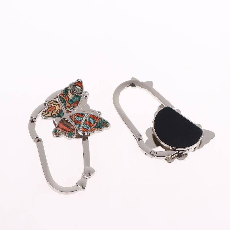 Portable Foldable Fashion Butterfly Purse Bag Table Hook Holder For Student Handbag Hanger For Home Decoration Desk Hook