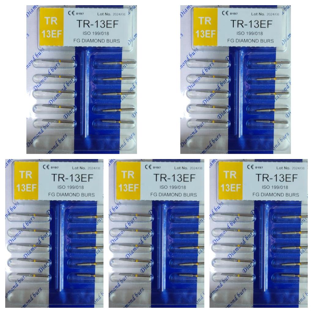 50pcs Dental High Speed Burs High Speed Handpiece Turbine Diamond Burs Diamond Polishing Tooth Preparation Dentist Material