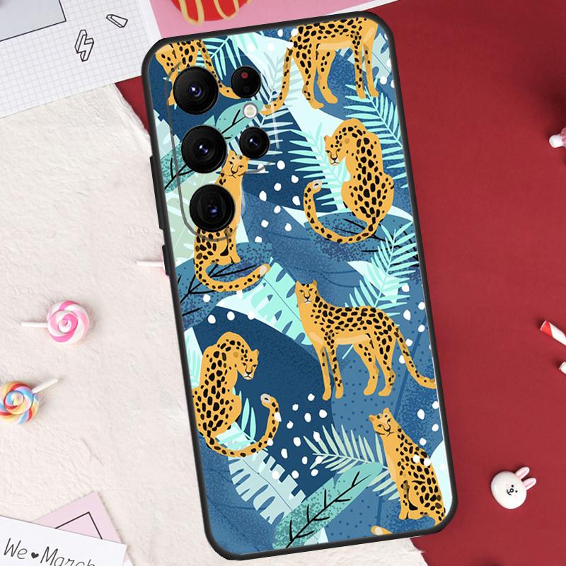 Classic Leopard Tiger Case For Samsung Galaxy S26 Ultra S20 S21 S22 S23 S24 S25 Ultra S10 Plus S25 FE Cover Shell