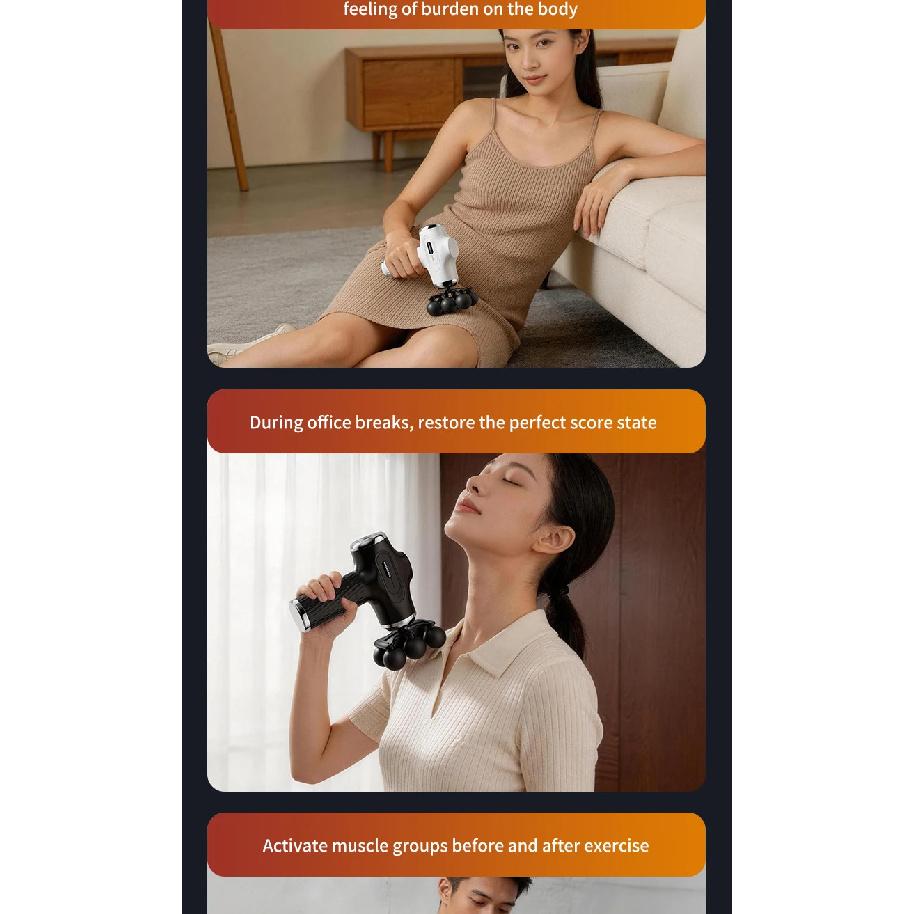 10 head massage gun muscle relaxation electric vibration fascia gun for relaxing the body and massaging handheld massager