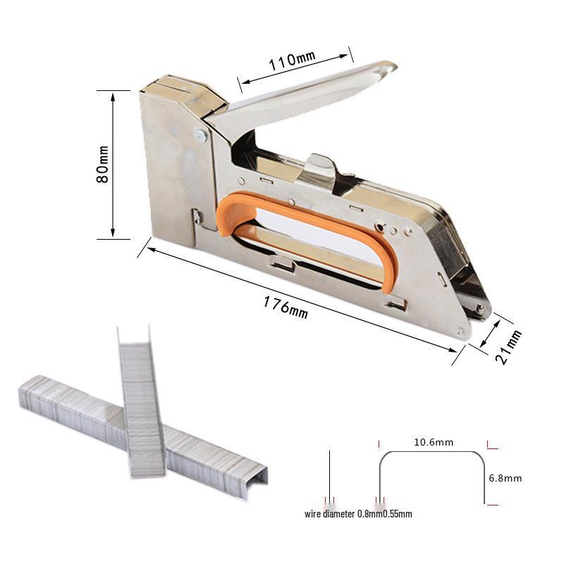 Manual Air Brad Nailer & U-Shaped Nail Stapler for Advertising Canvas & Oil Painting 1008F