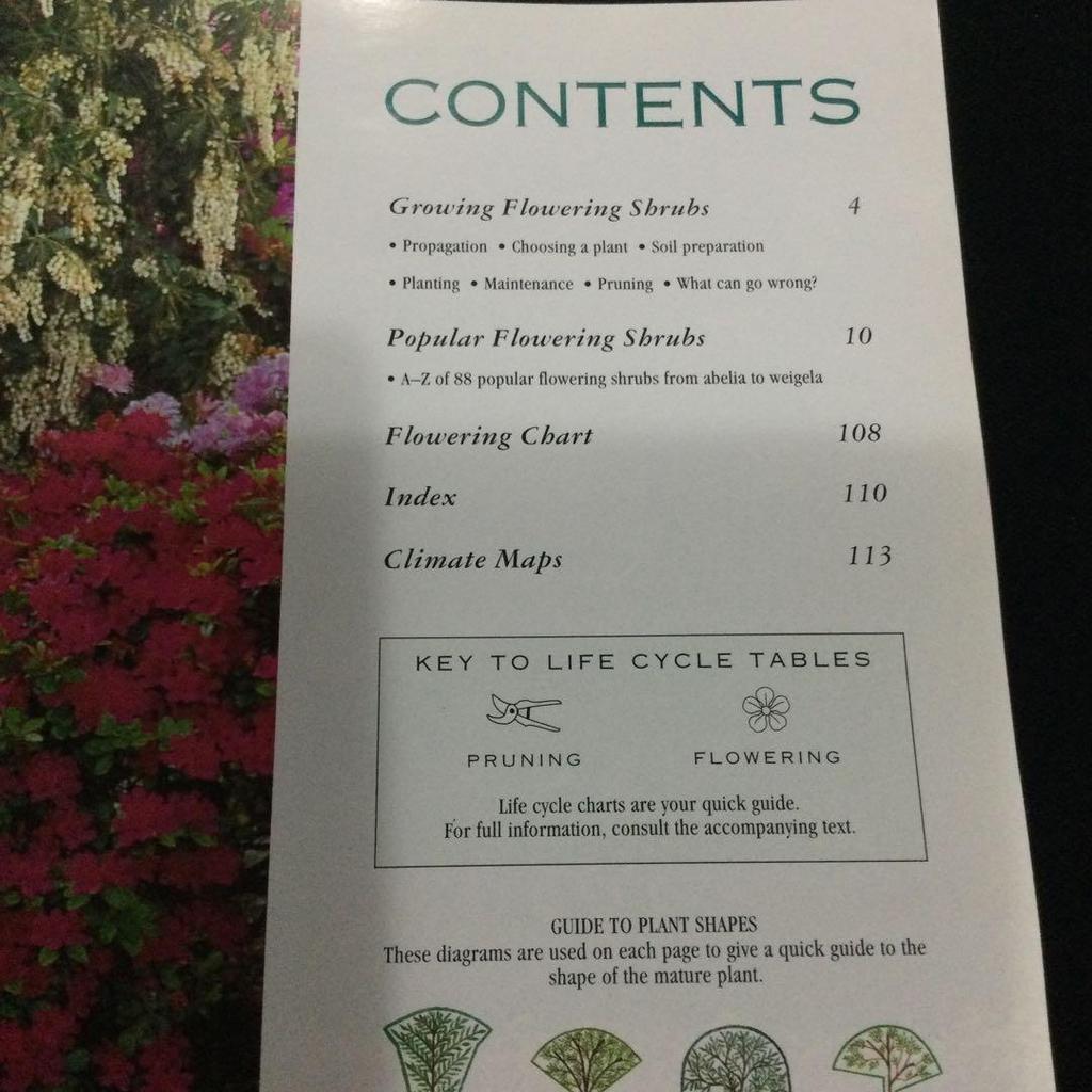 [USED] Flowers, plants, foreign books, illustrated guidebooks, guidebooks, Flowering shrubs