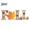 Autumn Maple Leaf Letter Farmhouse Harvest Table Centerpieces Tiered Desktop Holiday Decorations for Home 4Pcs/Set Fall Wooden Tabletop Signs
