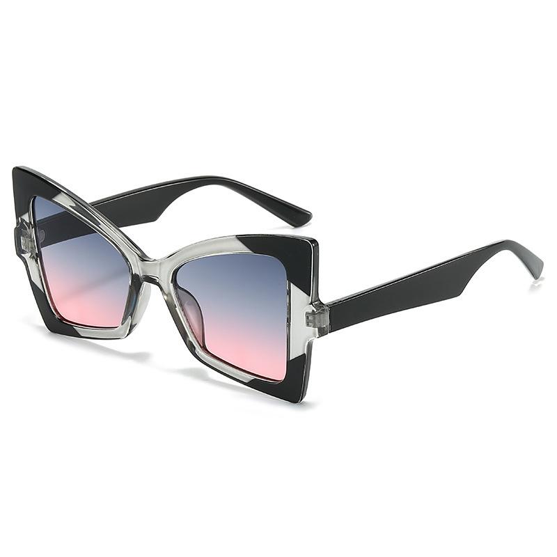 Retro Leopard Print Gradient Cat Eye Women Sunglasses Brand Color Contrast Frame Design Punk Style Men Sun Glasses Uv400