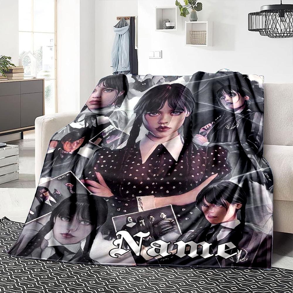 Custom Name Musician Purple Frame Party Blanket For Couch Bed Plush Cozy Fuzzy Blanket Super Soft Warm Blankets For Fall And Winter 0916164