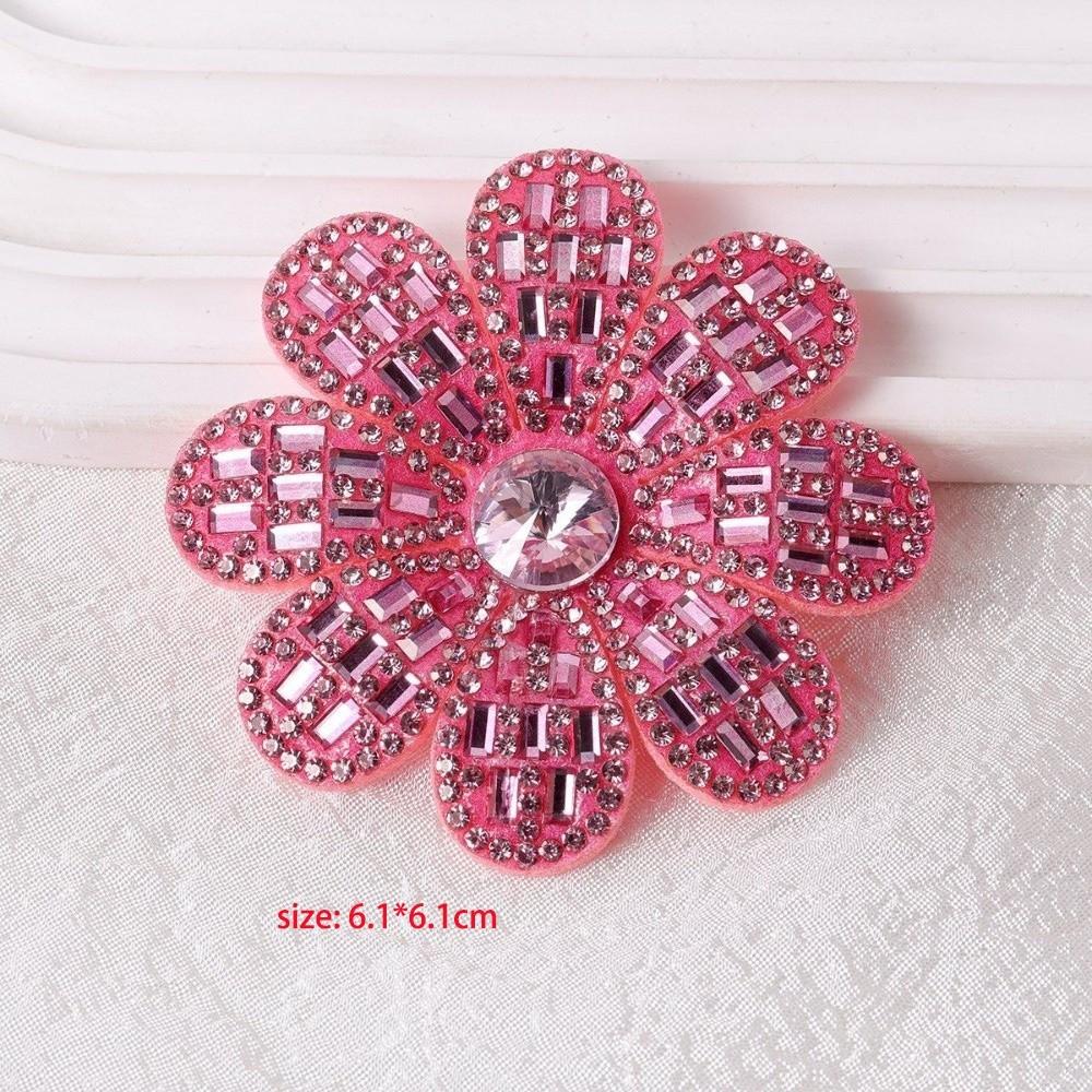 Rhinestone Embellished Non-Woven Fabric Flower Patches Plum Blossom Patches  Home Decor