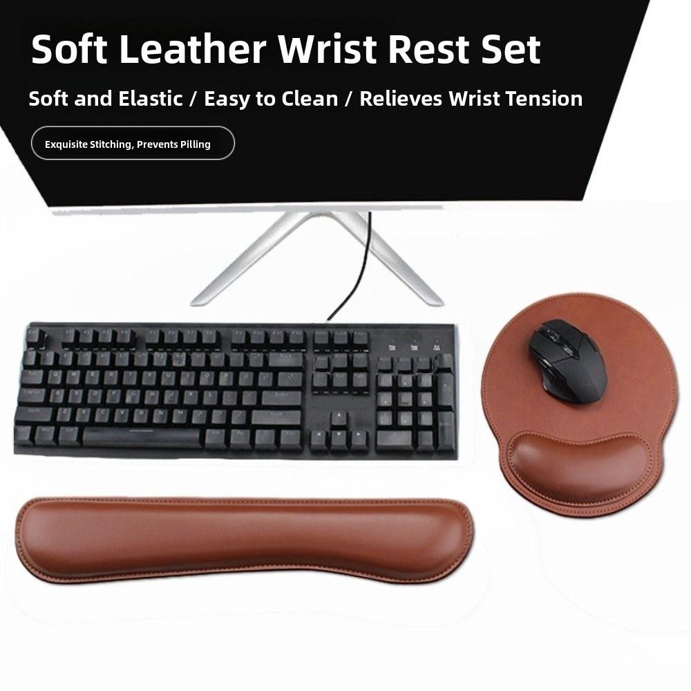 2Pcs/Set Non-Slip Ergonomic Mouse Pad Creative Wristband Mouse Mat Keyboard Hand Cushion  Student