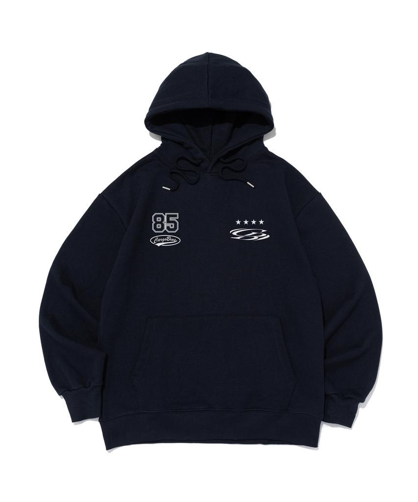 Star Circle Logo Oversized Hoodie (Navy)