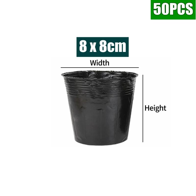 10-100Pcs Plastic Seedling Cup Disposable Thickened Nursery Pots For Transplanting Flower Vegetable Planting Seeding Grow Bags