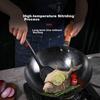 Cast Iron Wok without Coating for Gas Stove, Iron Wok for Stir-Frying, 32cm with Lid, C31640200