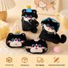 Adorabile Portachiavi Gatto Nero con Cuore - Ciondolo Figurine Peluche, Perfetto per un Tocco Femminile e Regalo di Festa.