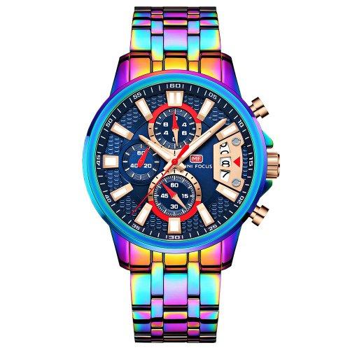 [MINIFOCUS] Мужские металлические часы-хронограф MINIFOCUS MF0352G02 none