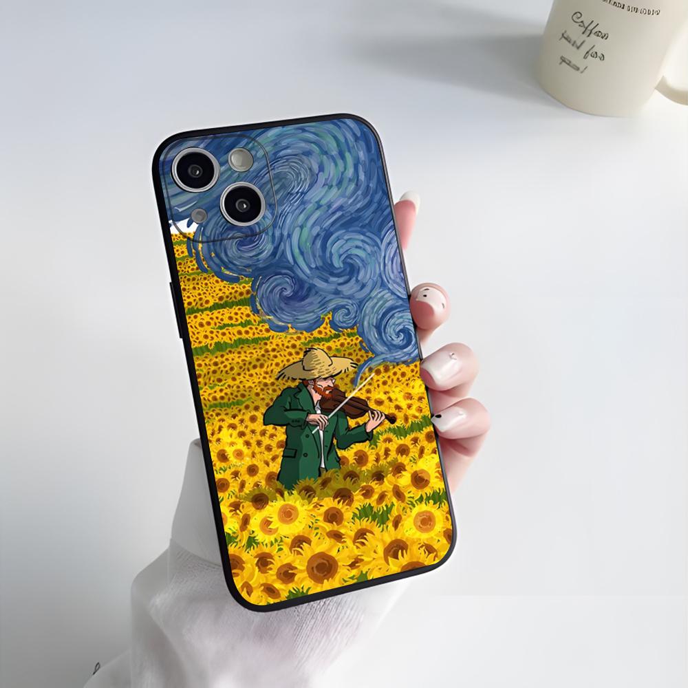Van Gogh Oil Paintings Phone Case For IPhone 17 Pro Max 15 Pro 16 14 Plus 12 13 Mini 11 Pro Shockproof Soft Cover
