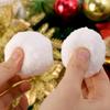 Snow Balls White Fur Pompom Hairball for Xmas Tree Pendant Kids Play Toys Indoor Outdoor Toy Christmas Decoration Snowballs