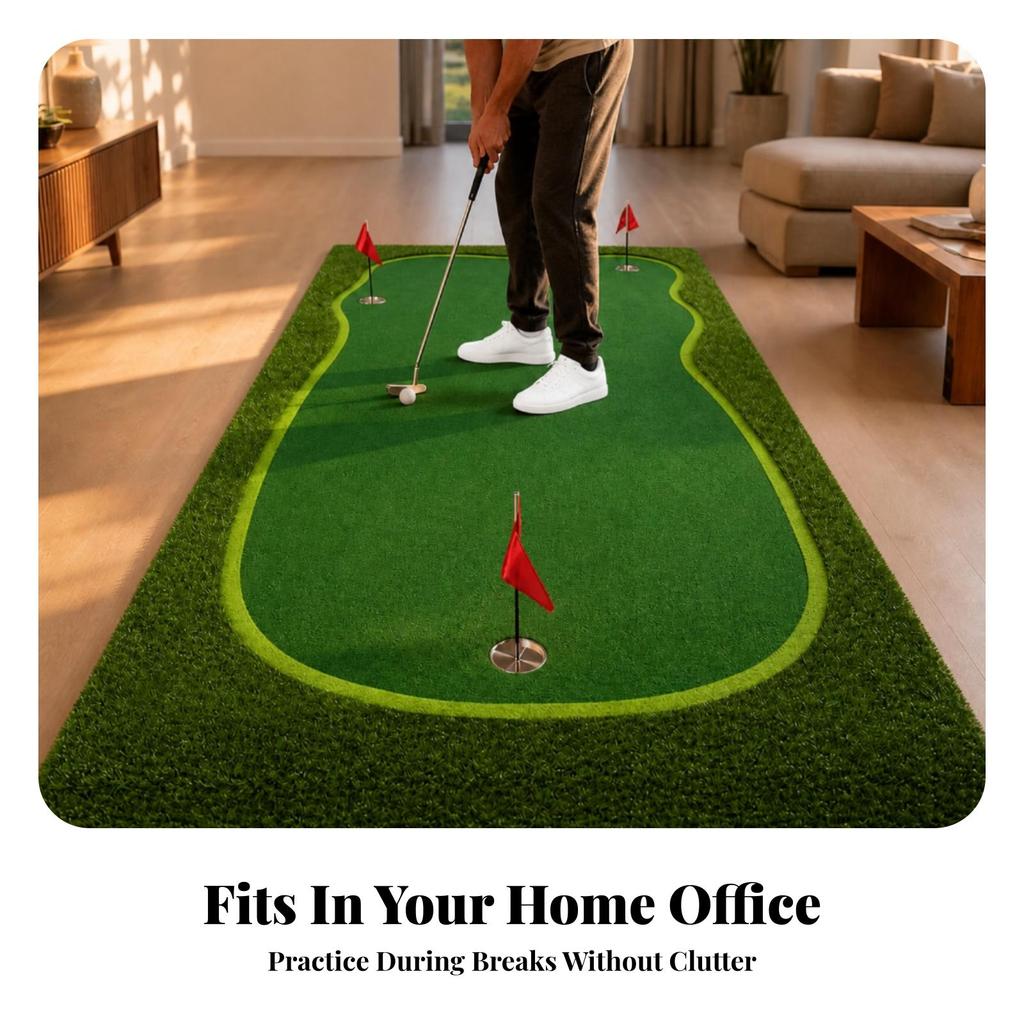 Stable Golf Putting Surface | Multiple Hole Cutouts, Green with
