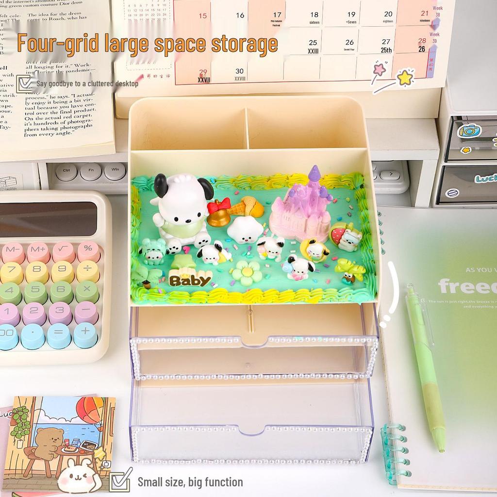 Children's DIY Multi-Compartment Pen Holder & Storage Box