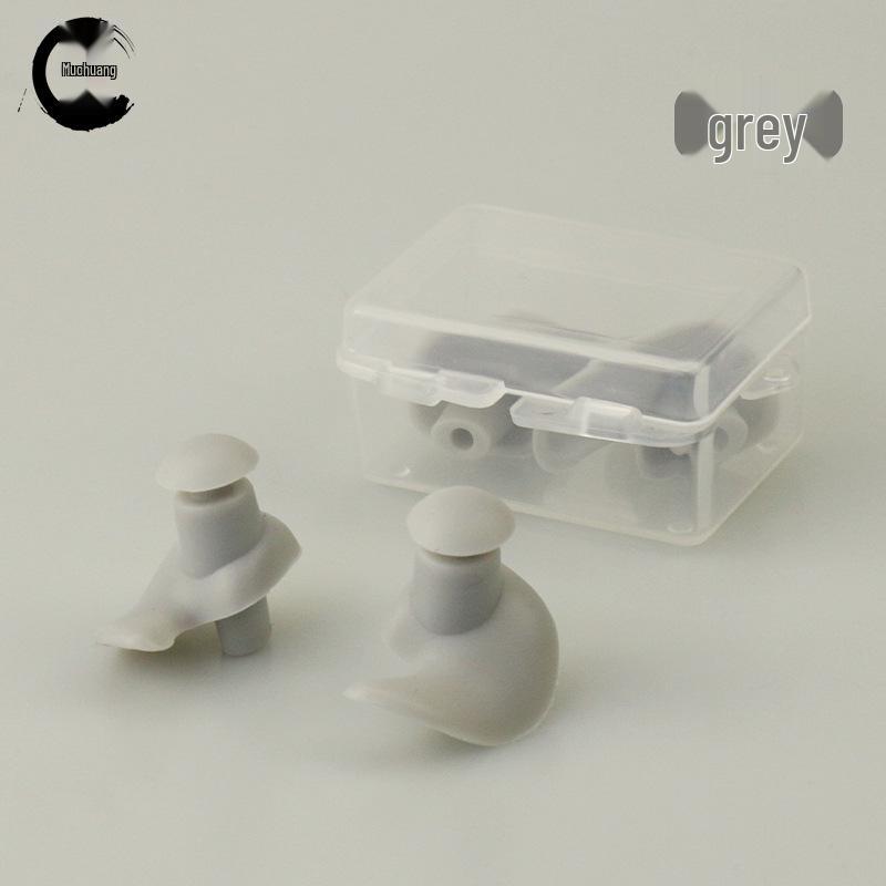 Silicone Waterproof Swimming and Diving Earplugs with Box - Adult Spiral Design