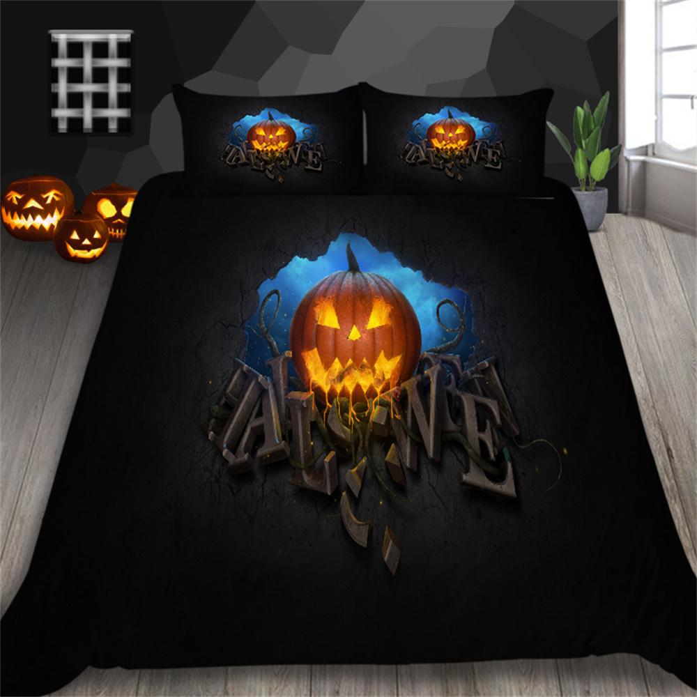 Halloween Duvet Cover Set Fashion Bedding Cover Suit King Size Bedding Teen Adluts Breathable Bedding Cover