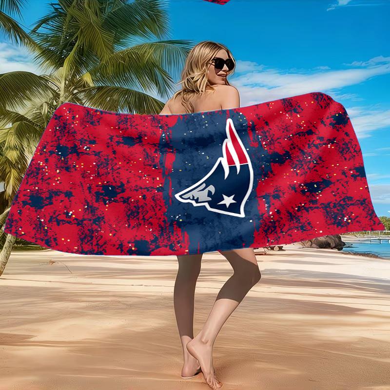 New England Football Team Logo Beach Towel, Quick-drying, Easy to Care for, Suitable for Both Fitness and Beach Vacations,Sports Essential