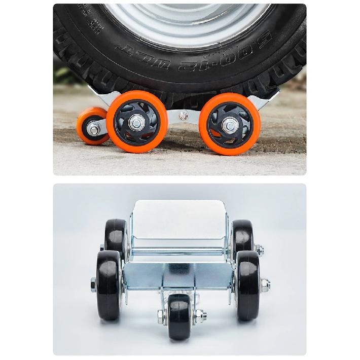 Carrello Portautoveicoli da 1500 kg con Ruote Girevoli Robuste Pattini per Veicoli Ruota per Carrello Riparazione Auto Scivolo Veicolo Carrello per Spostamento Veicoli