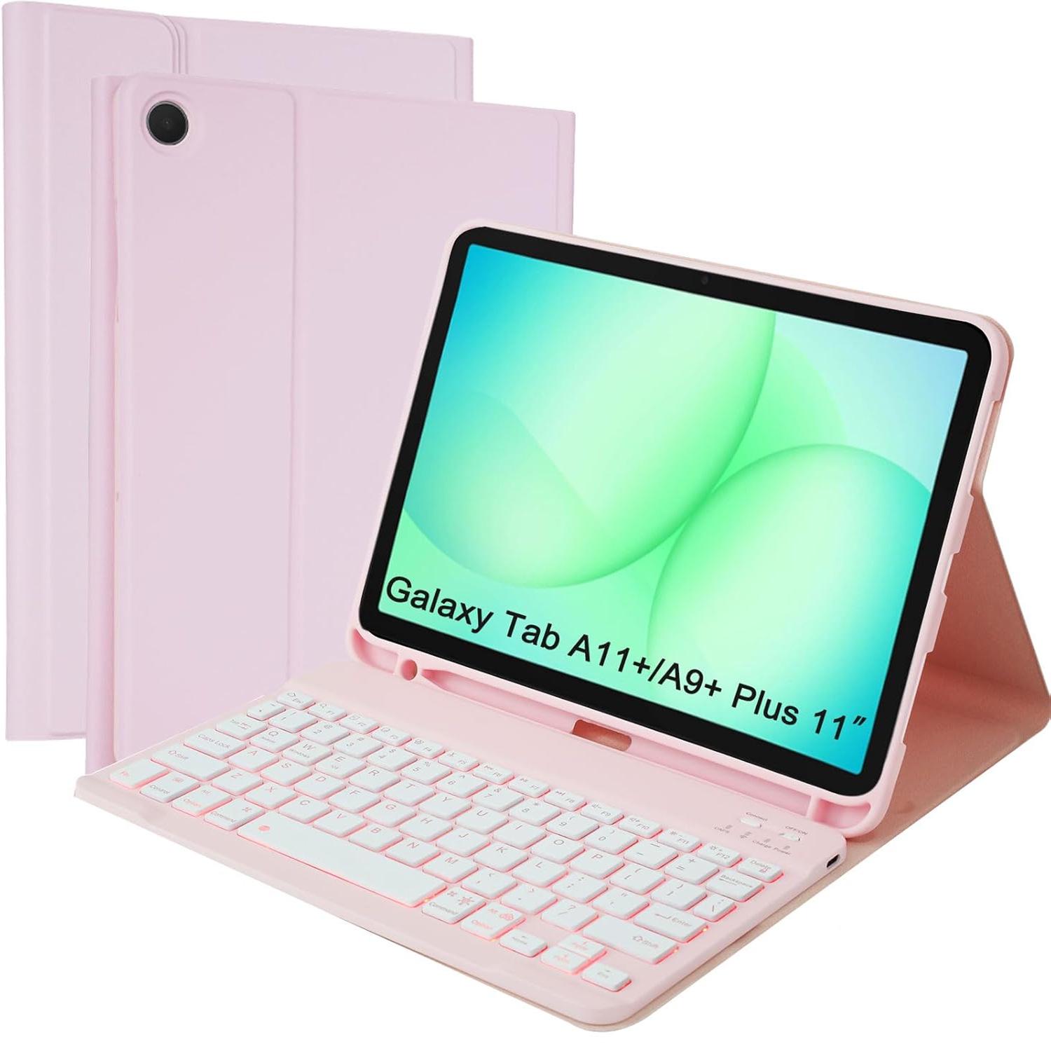 Samsung S11/S10 Lite Magnetic Backlit Protective Case with Russian Wireless Keyboard Galaxy A7 10.4 inches T500/T505
