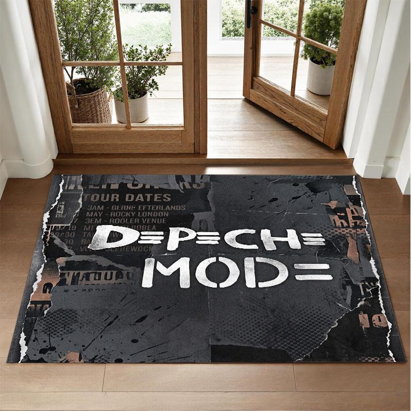 Depeche Mode Design Crystal Velvet Rug Soft Decorative Mat for Bedroom Entrance