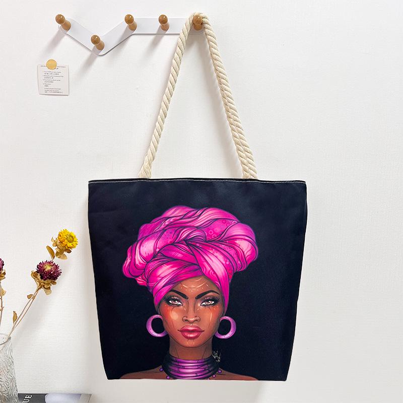 

Printed Black Beauty Beach Bag: Women s Lightweight Tote & Versatile Fashion Crossbody Shoulder Bag 47*35*13