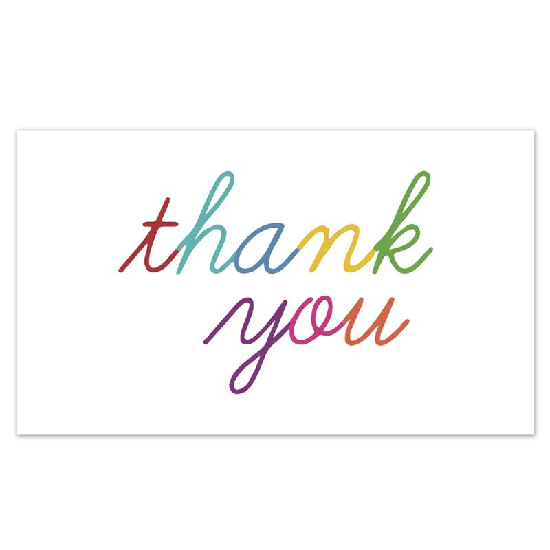 Pink 'Thank You' Cards - 50 Sheets/Pack for Gift Boxes, Decorations, and Postcards