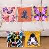 Butterfly Art Ladybug Tiger Moth Beetle Pillow Case Fashion Square Pillowcase Bedroom Sofa Room Ins Decoration Leisure