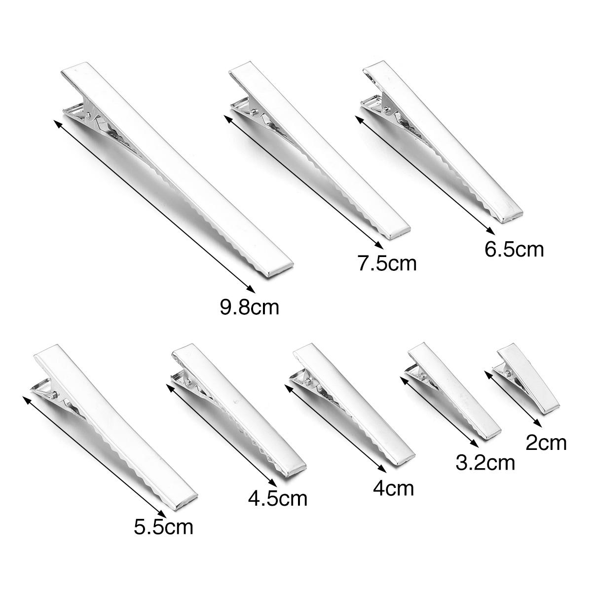 

20-50 шт. 32/40/45/55/75/98 мм Плоская металлическая заколка-крокодил с одним зубцом, основа для изготовления заколок для волос своими руками, аксессуары для изготовления ювелирных изделий 20mm 50pcs