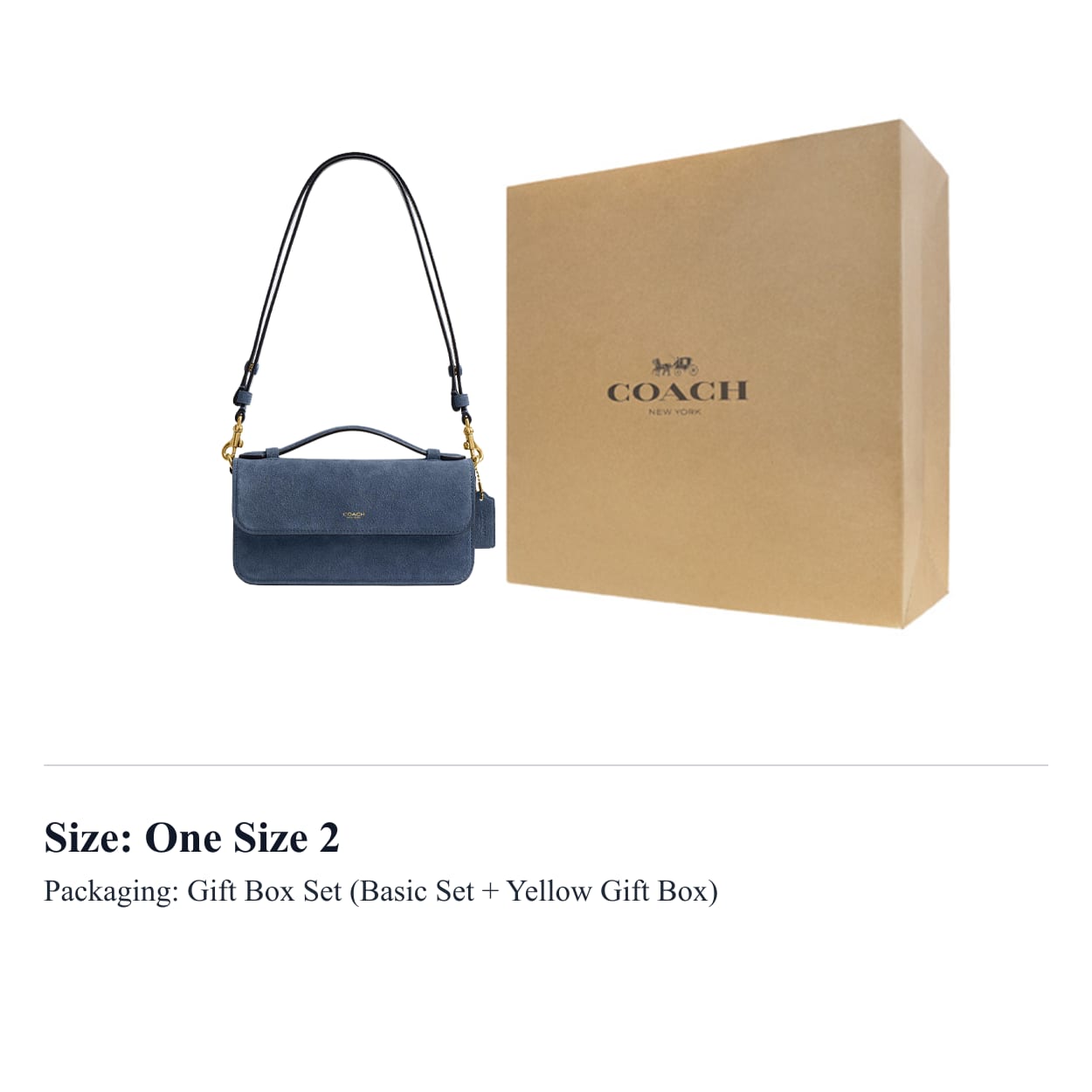 COACH Cow Split Leather Shoulder Bag