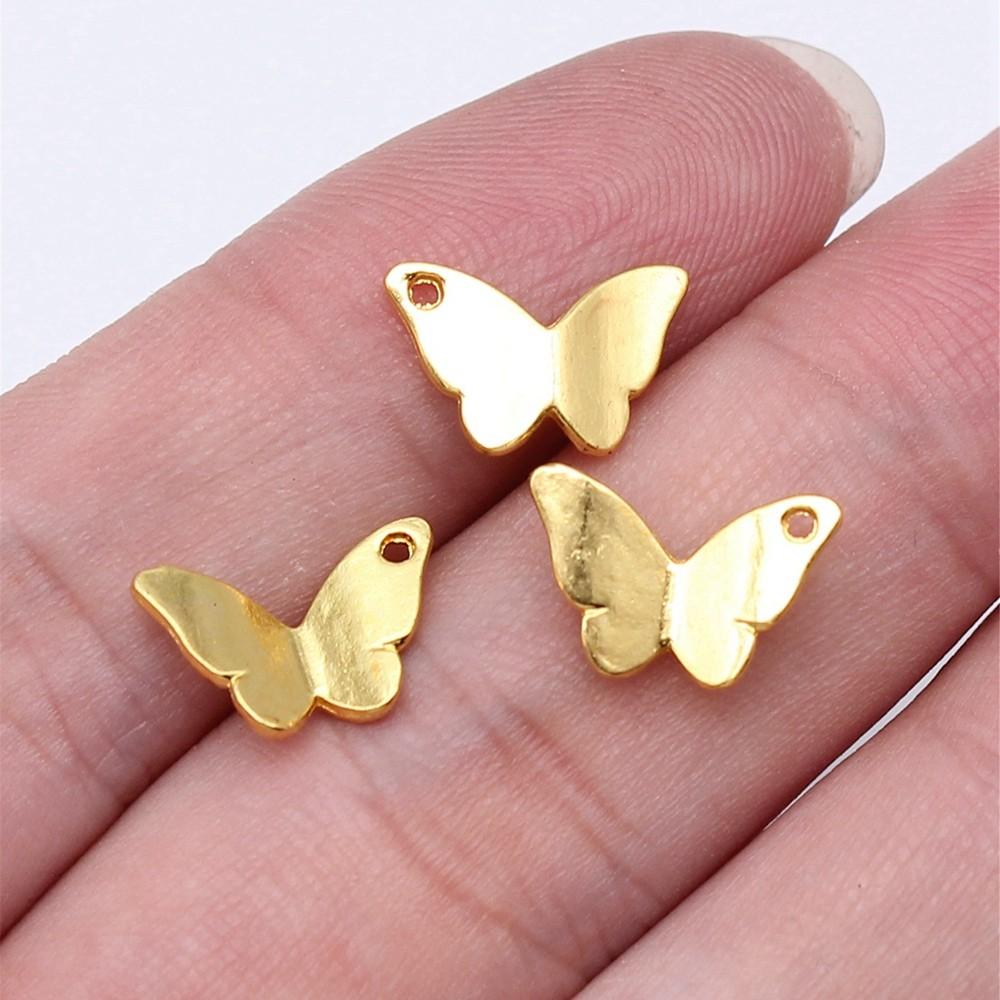 Charms Small Butterfly Pendants Wedding Jewelry Findings ZC114