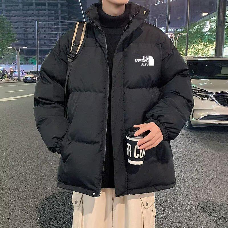 Мужская зимняя плотная хлопковая куртка - Корейский стиль, Модная, Свободный крой, Модная верхняя одежда S