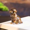 Resin Crystal Dogs Snow Shih Tzu And Golden Retriever Home Decor Gift For Animal Lovers