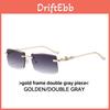 Modern Cheetah Decor Minimalist Metal Square Sunglasses For Summer Outings And Parties