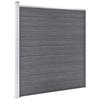 Ensemble de clôture WPC - VIDAXL - 1484x186 cm - Gris - Durable - Facile à assembler