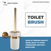 A96I-Antique Brass Bathroom Toilet Brush Set Holder Brush With  Cup