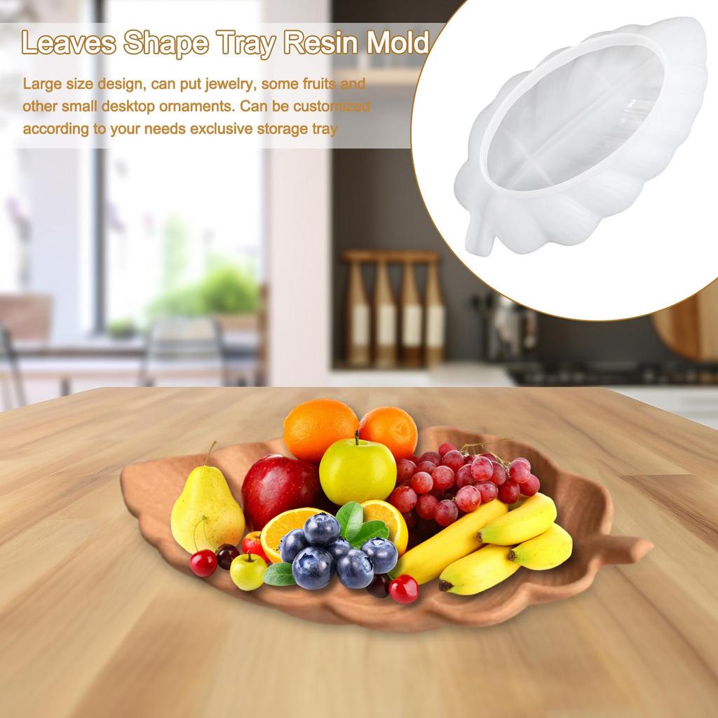 Leaves Shape Resin Mold Silicone Trinkets Tray Mould DIY Jewelry Display Plate  Table