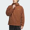 Adidas U Spa Fz Hd Sports Casual Fleece Hooded Jacket Unisex Jacket Dark-Brown JL8279