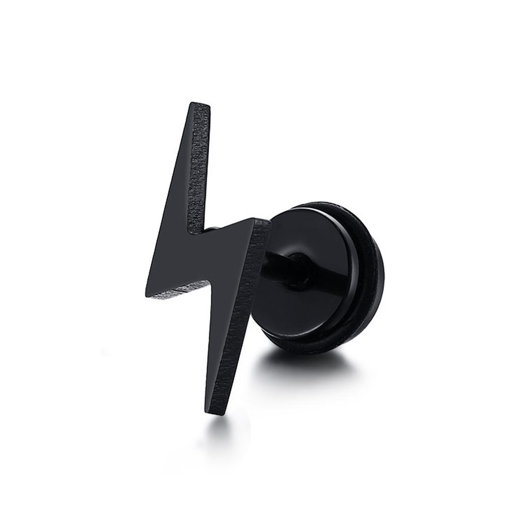 Vnox 1 Stuk Gotische Punk Hoepel Oorbellen voor Mannen Vrouwen, Zwart Roestvrij Staal Huggie Hoops Oor Sieraden, Kruis Geometrisch Hangend