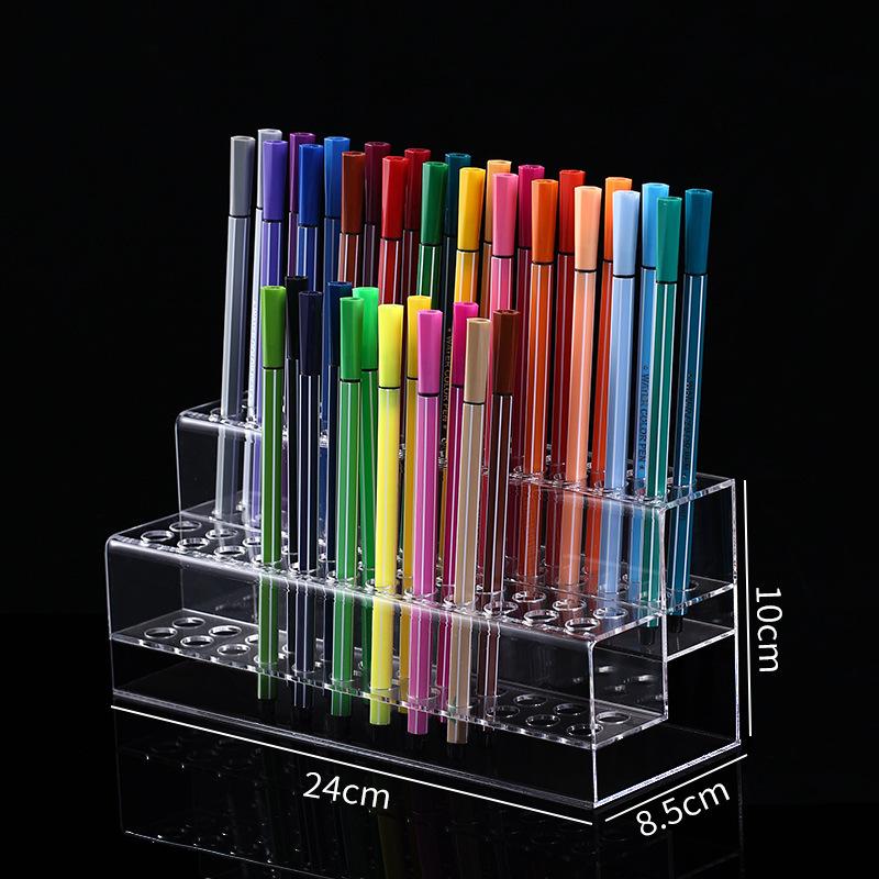 Acrylic Pen Display Stand: Multi-Tiered Desktop Holder for Stationery