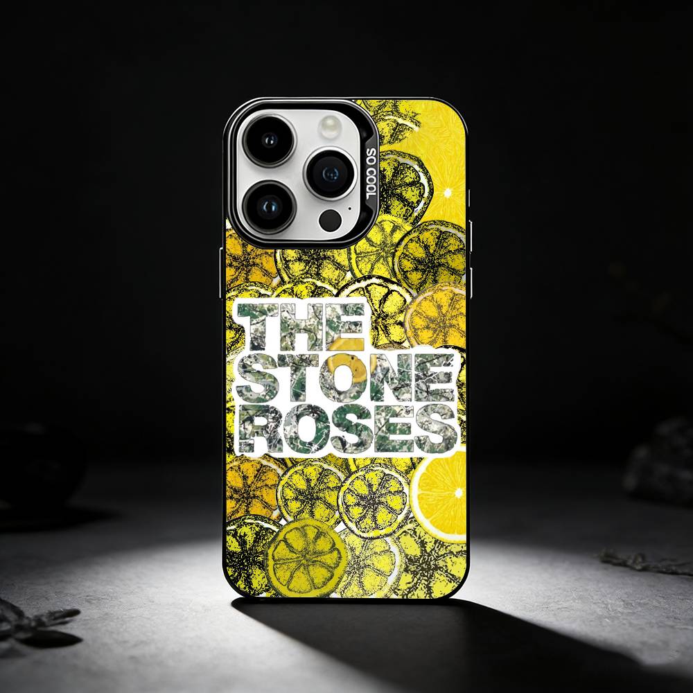 Custodia per Telefono Banda The Stone Roses Per iPhone 17,16,15,14,13,12,11 Plus,Pro Max,XS,Custodia per telefono color argento