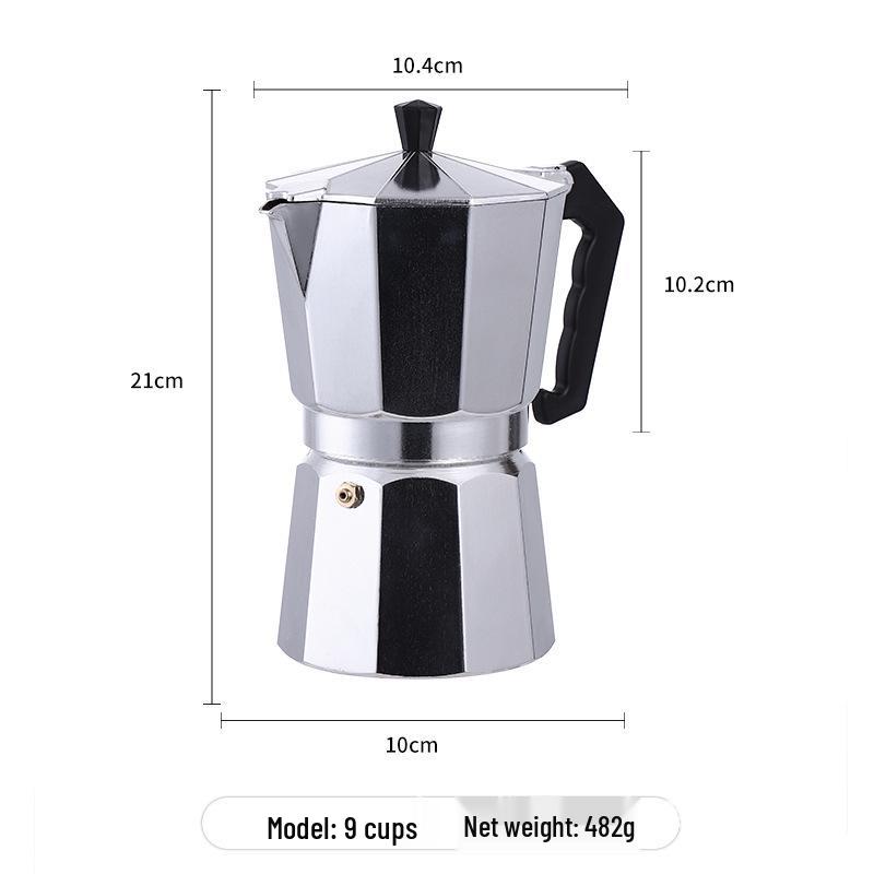 "European Octagonal Aluminum Moka Pot - Italian Style Coffee Maker"