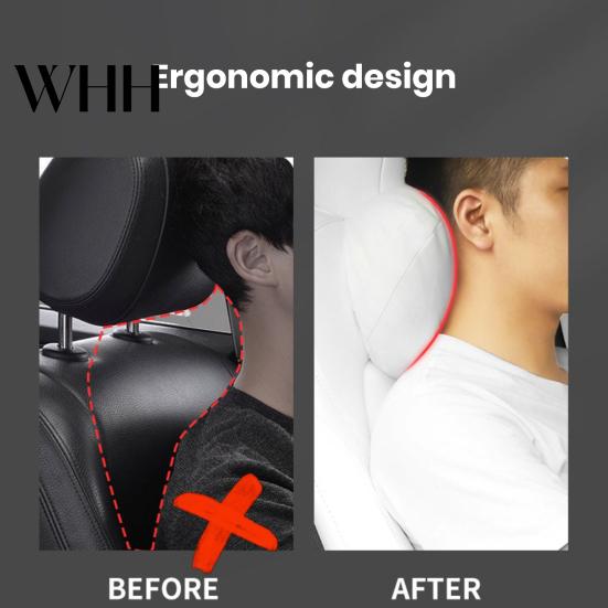 Special Car Headrest Design Seat Pillow Neck Support Cushion with Invisible Strap Breathable Wear Resistant Easy to Install for Tesla Model 3/Y Auto