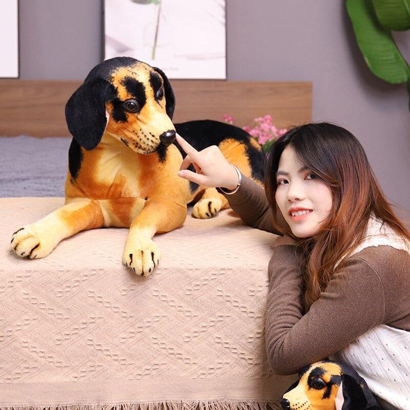 Simulation Deutscher Schäferhund Plüschtiere Schöne Militärhundepuppen Ausgestopftes weiches Tierkissen Geburtstagsgeschenk für Kinder