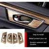 Car Accessories Fit for Honda CR-V CRV 2017 2018 2019 2020 2021 2022 Interior Door Handle Bowl Cover Trim Decoration Frame (Peach Wood) ABS 4 PCS