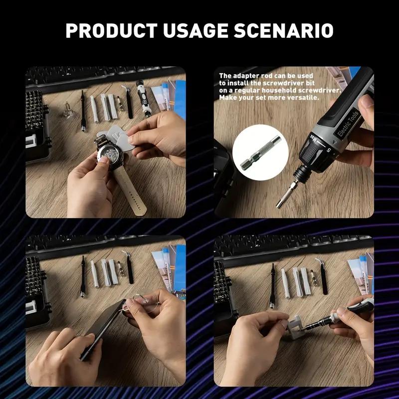 Computer Repair Kit 117 In 1 Magnetic Laptop Screwdriver Kit  Precision Screwdriver Set  Small Impact Screw Driver Set with Case
