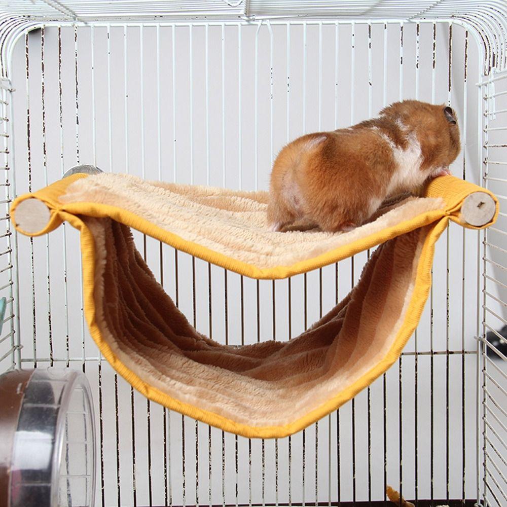 1PC Hamster Hammock House Mouse Rat Hanging Swing Warm Sleeping Bed Small Pet Animal Double Layer Cage Tent Hut Nest Warm Mat